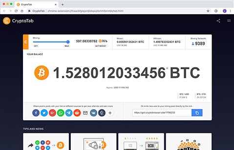 CryptoTab Browser - Easy way for Bitcoin Mining